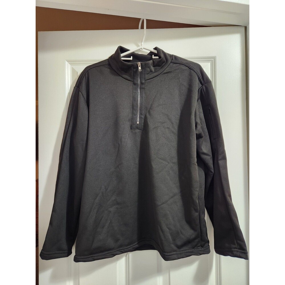 NWOT Black Half Zip Mens Size Large